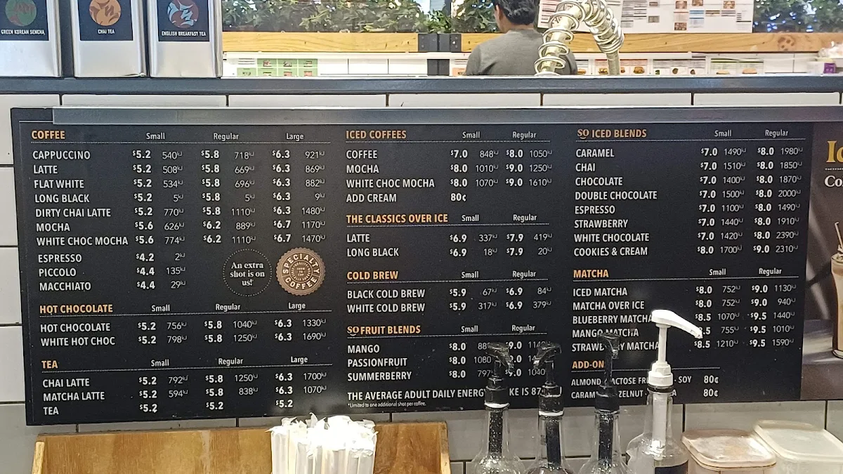 Menu, Soul Origin Top Ryde Level 1