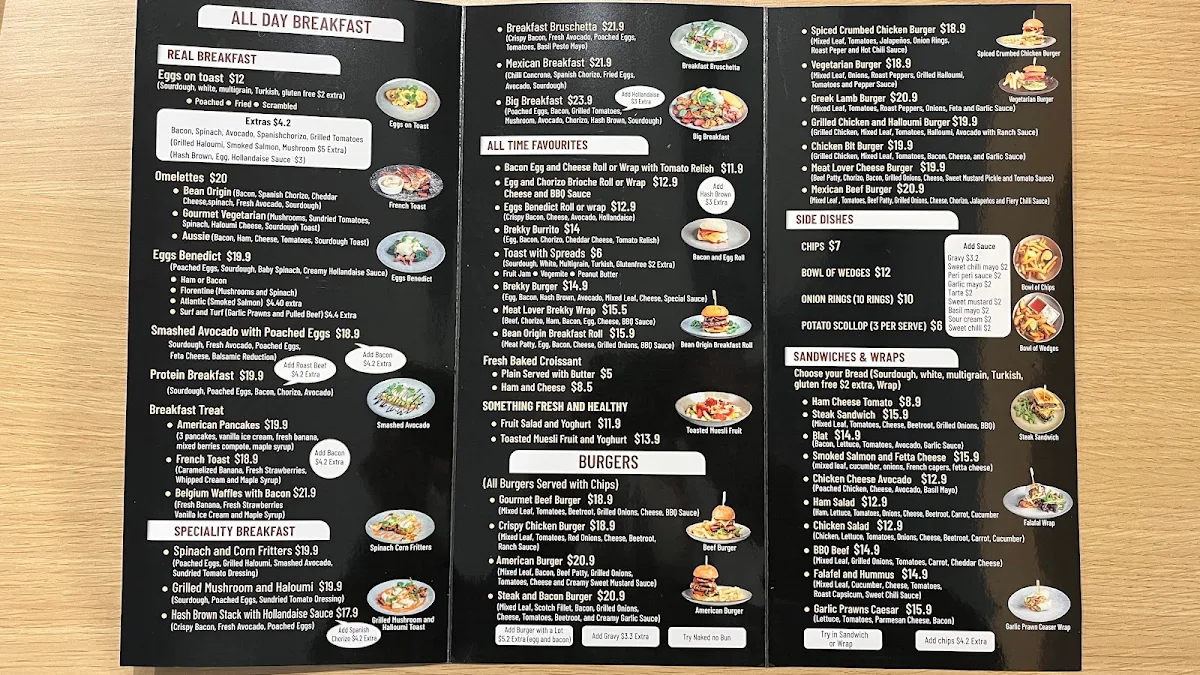Menu, Bean Origin Bruce