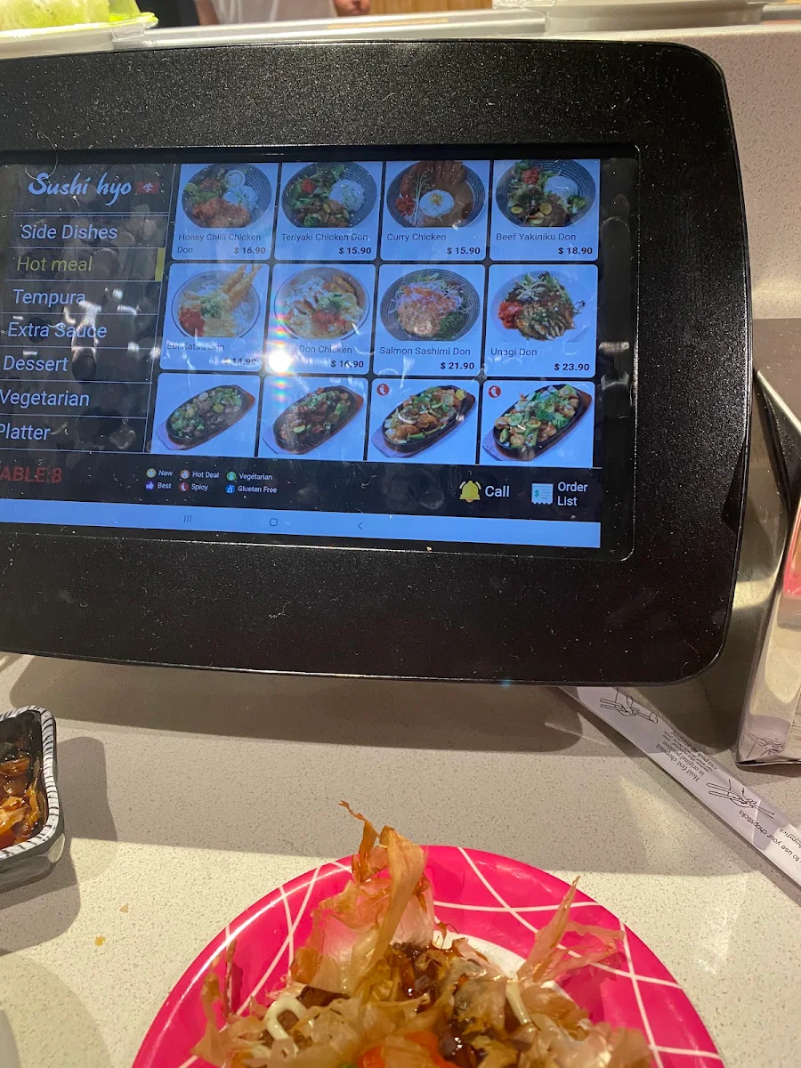 Menu, Sushi Hyo