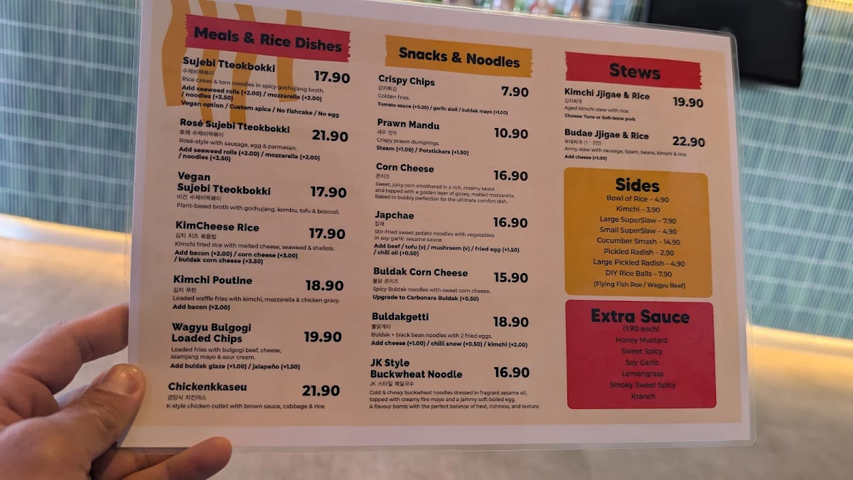 Menu, Chicken Joah