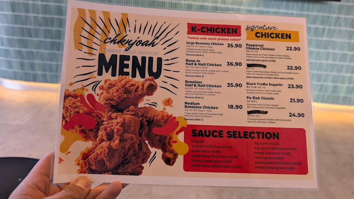 Menu, Chicken Joah