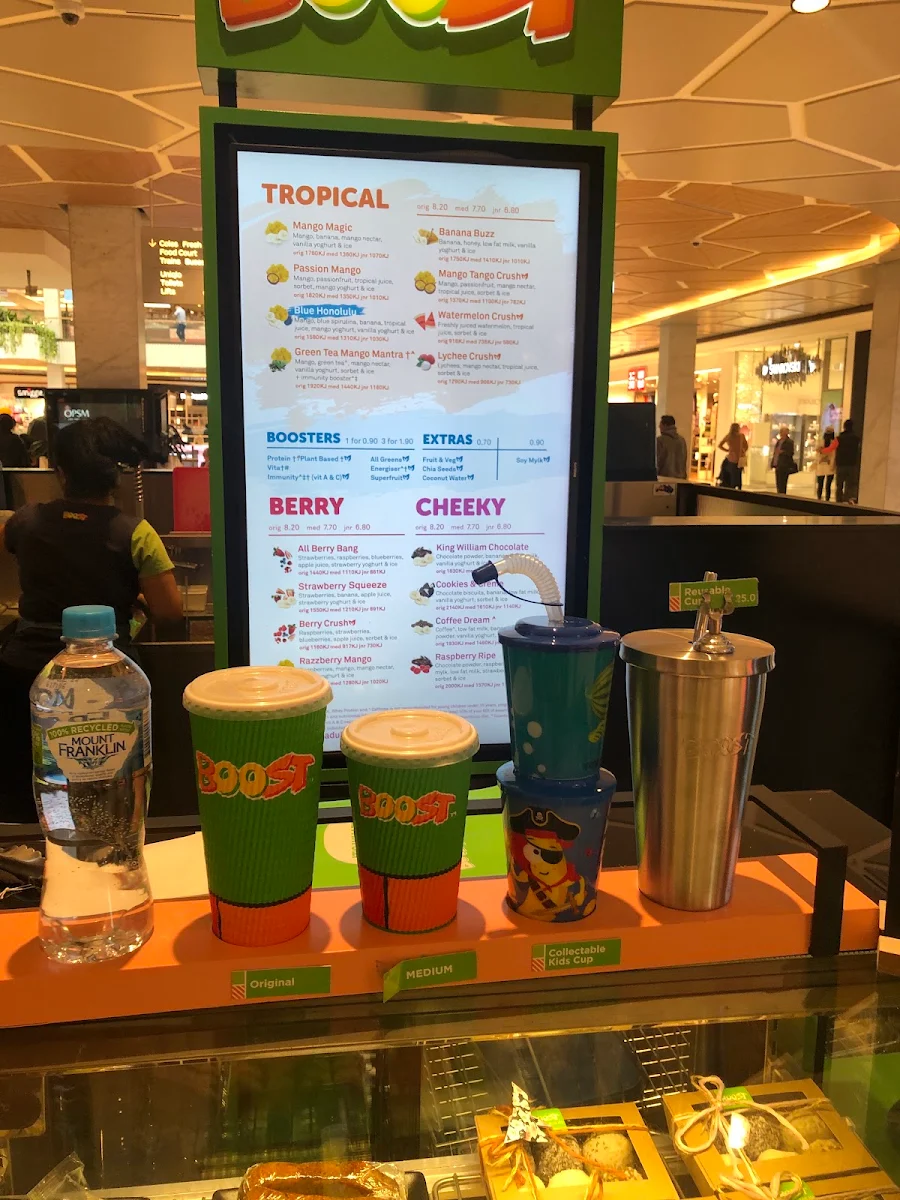 Menu, Boost Juice