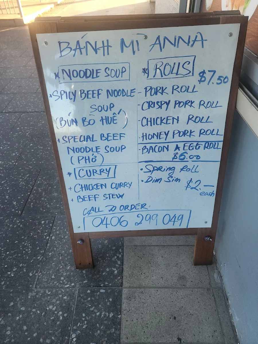 Menu, Banh Mi Anna