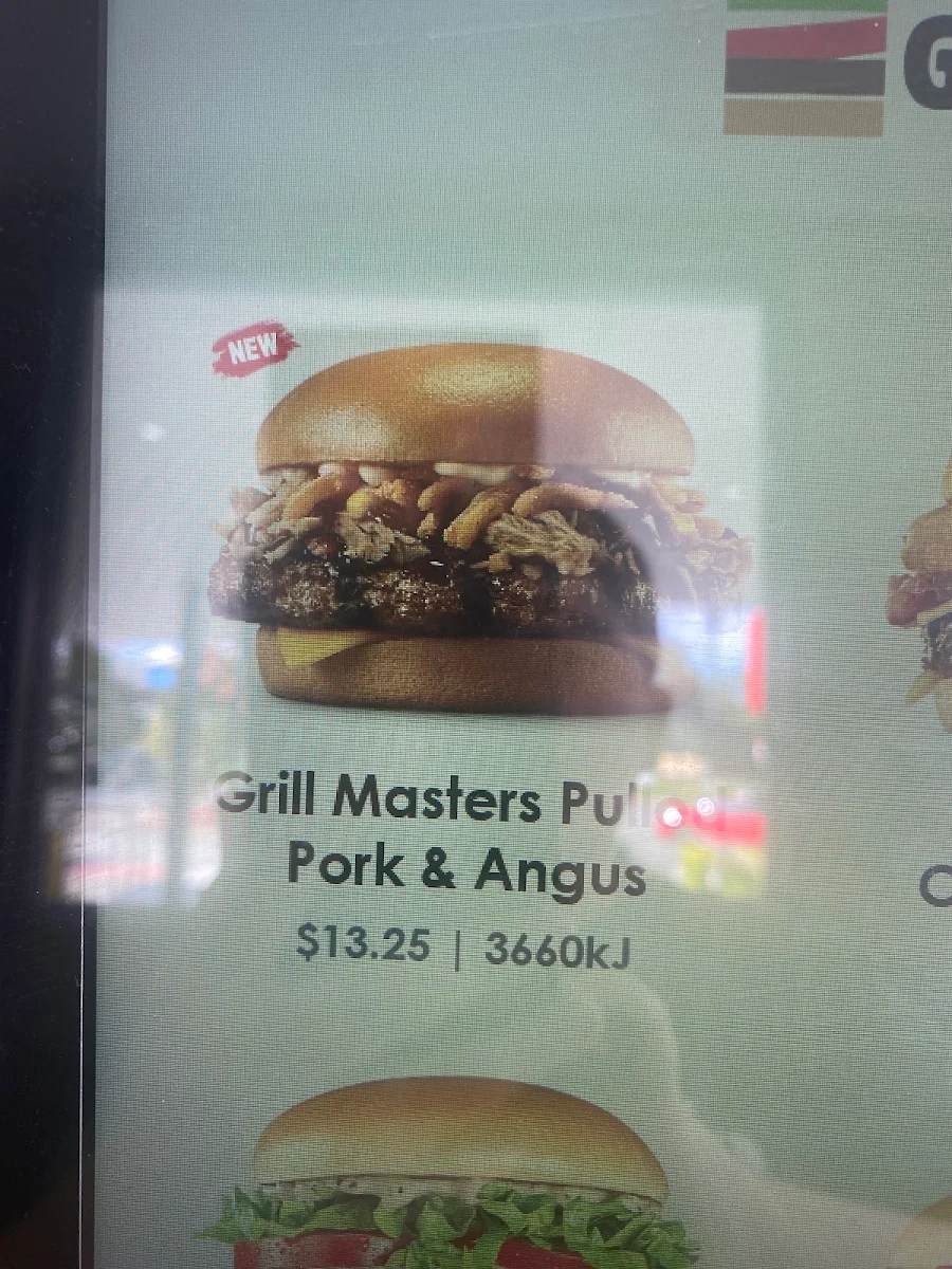 Menu, Hungry Jack's Burgers Mt Annan