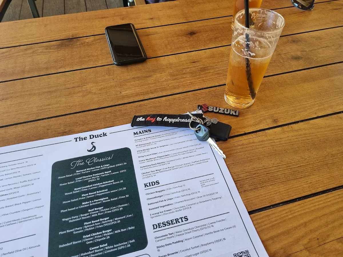 Menu, The Duck