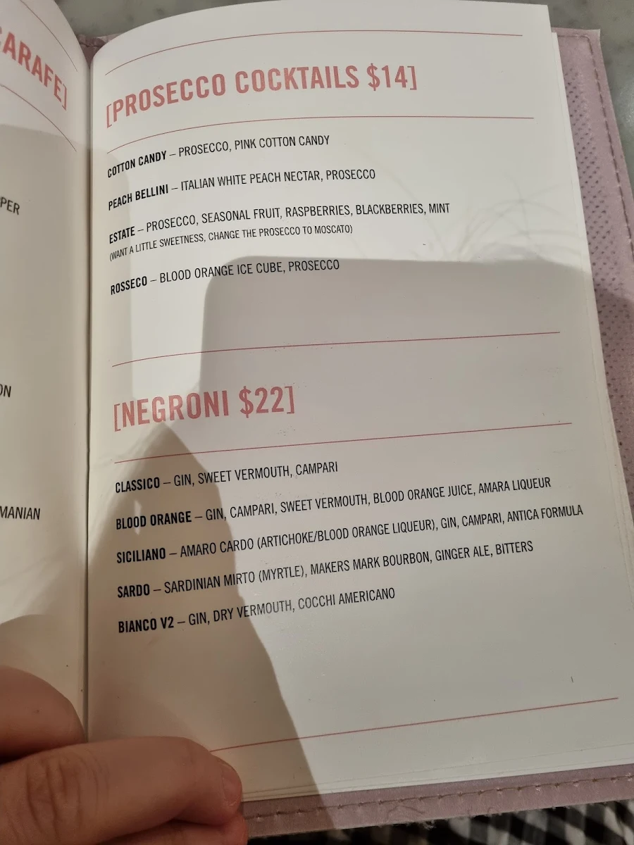 Menu, Postmistress Eatery