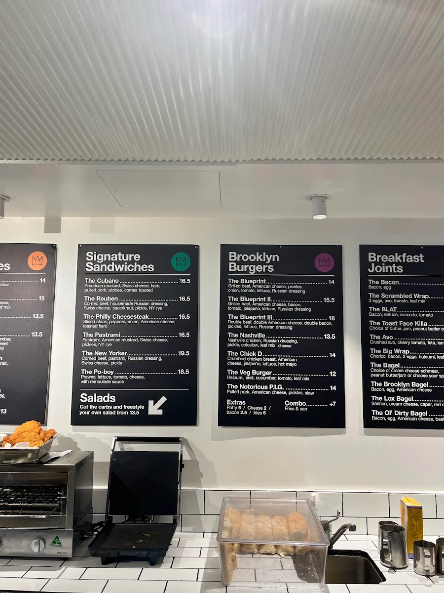 Menu, Brooklyn Bridge Deli