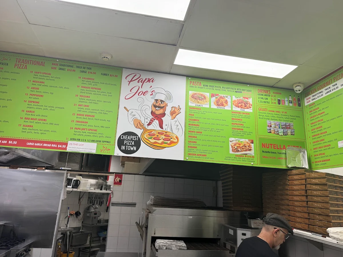 Menu, Papa Joes Pizza & Pasta