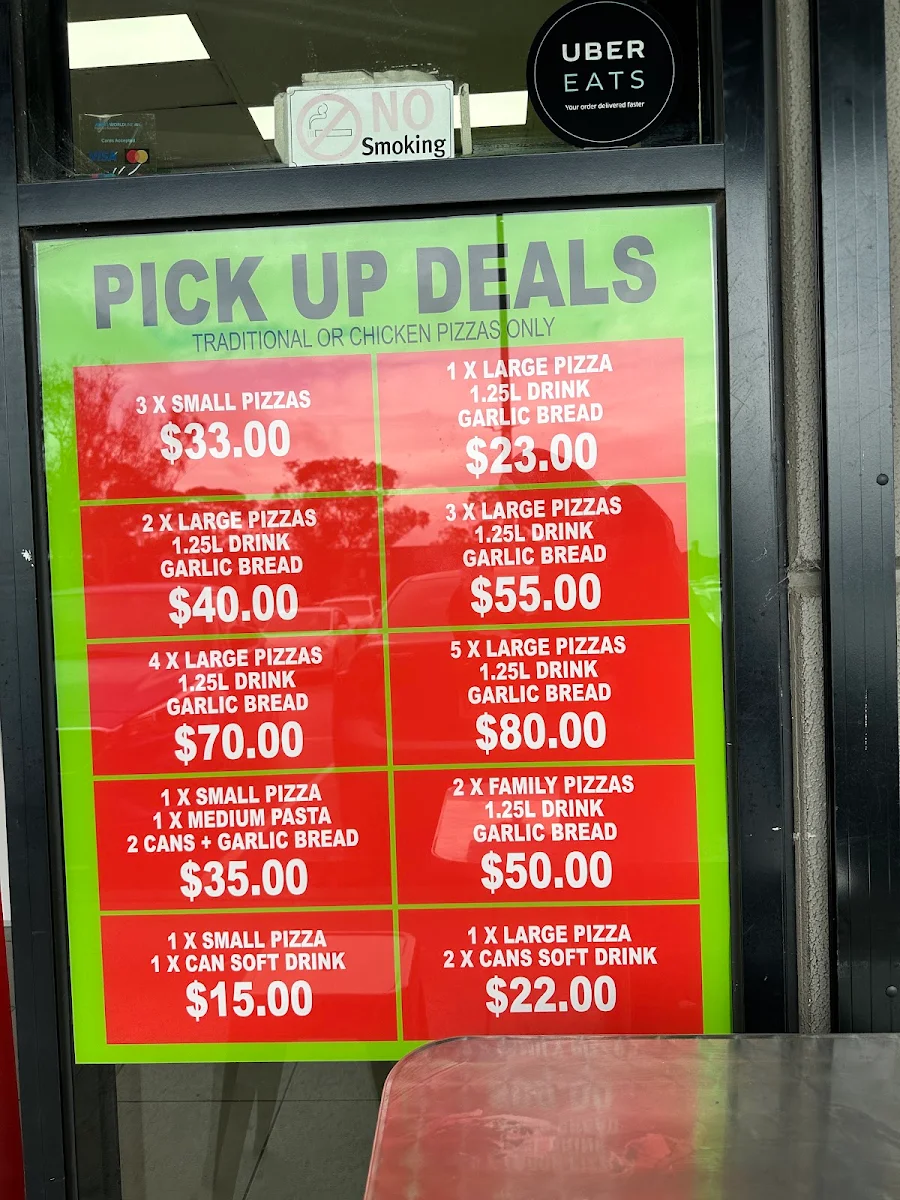 Menu, Papa Joes Pizza & Pasta