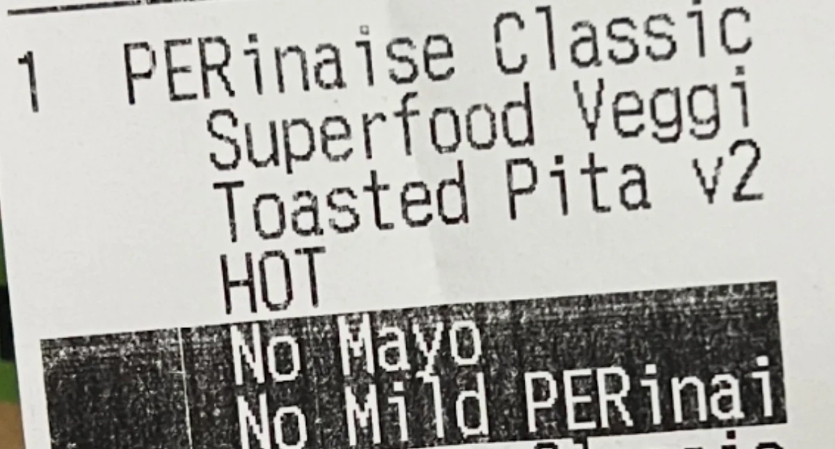 Menu, Nando's Epping Pacific