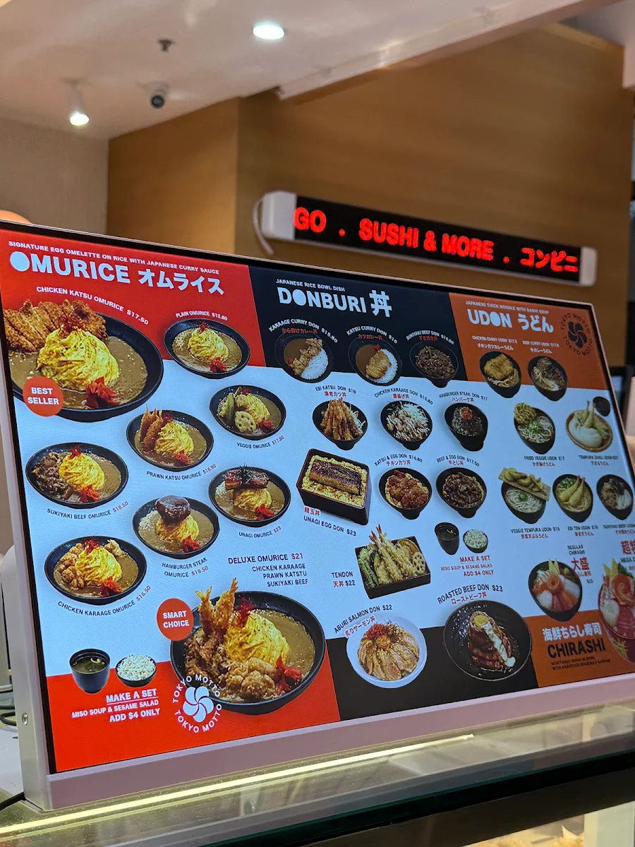 Menu, Tokyo Motto - Docklands