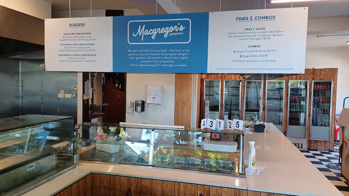Menu, Macgregor's Original