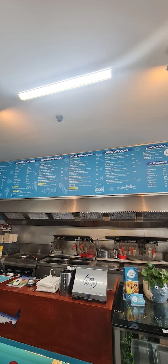 Menu, Preston Fish Bar