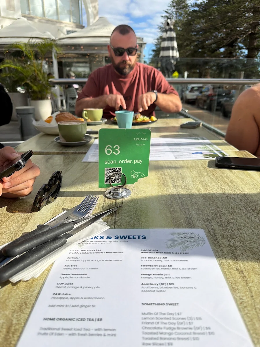 Menu, Aromas On Sea
