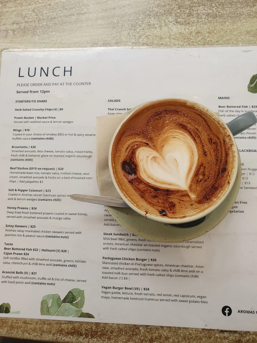 Menu, Aromas On Sea