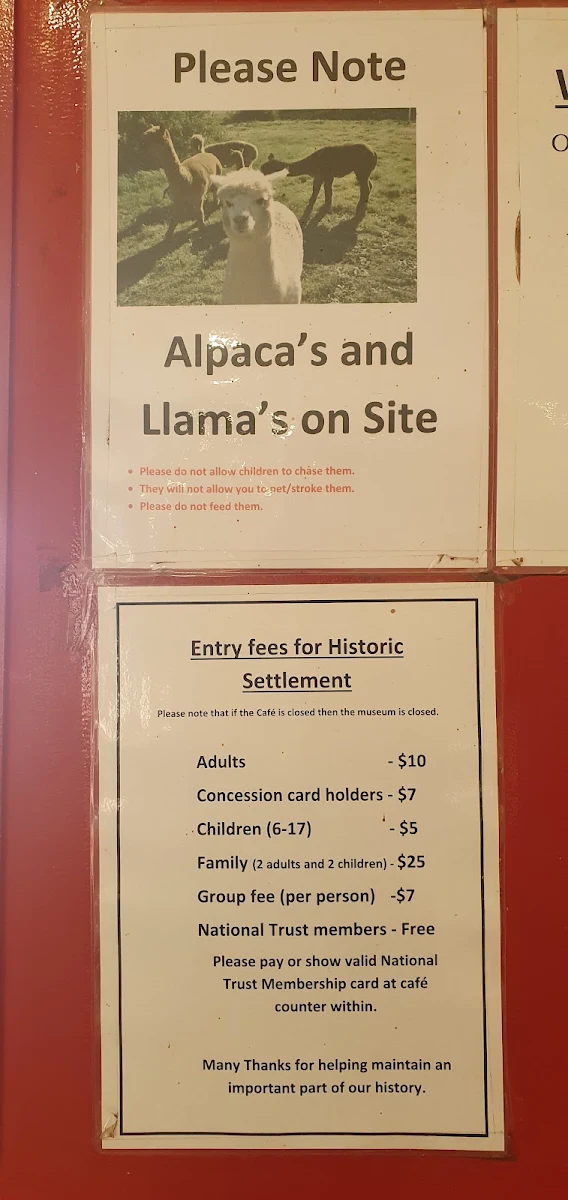 Menu, Central Greenough Cafe