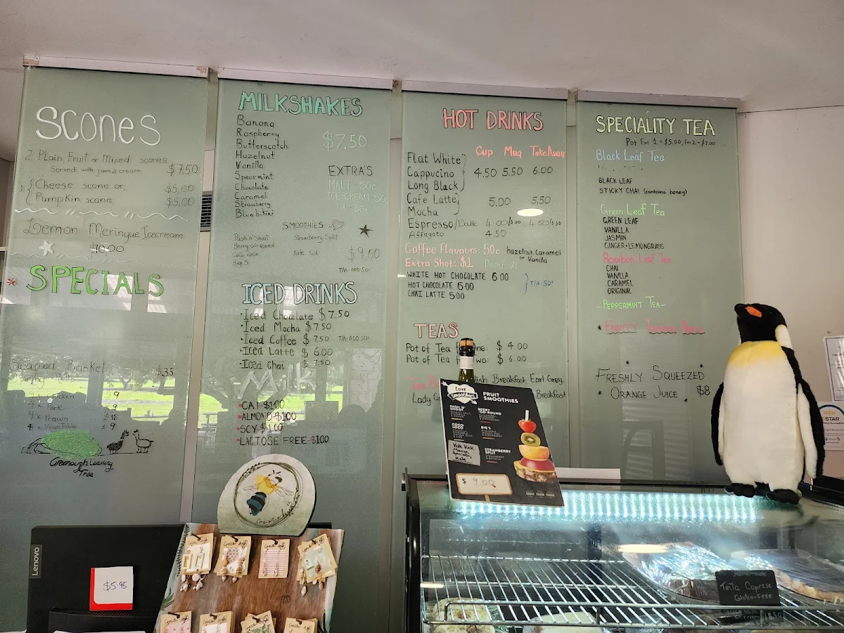 Menu, Central Greenough Cafe