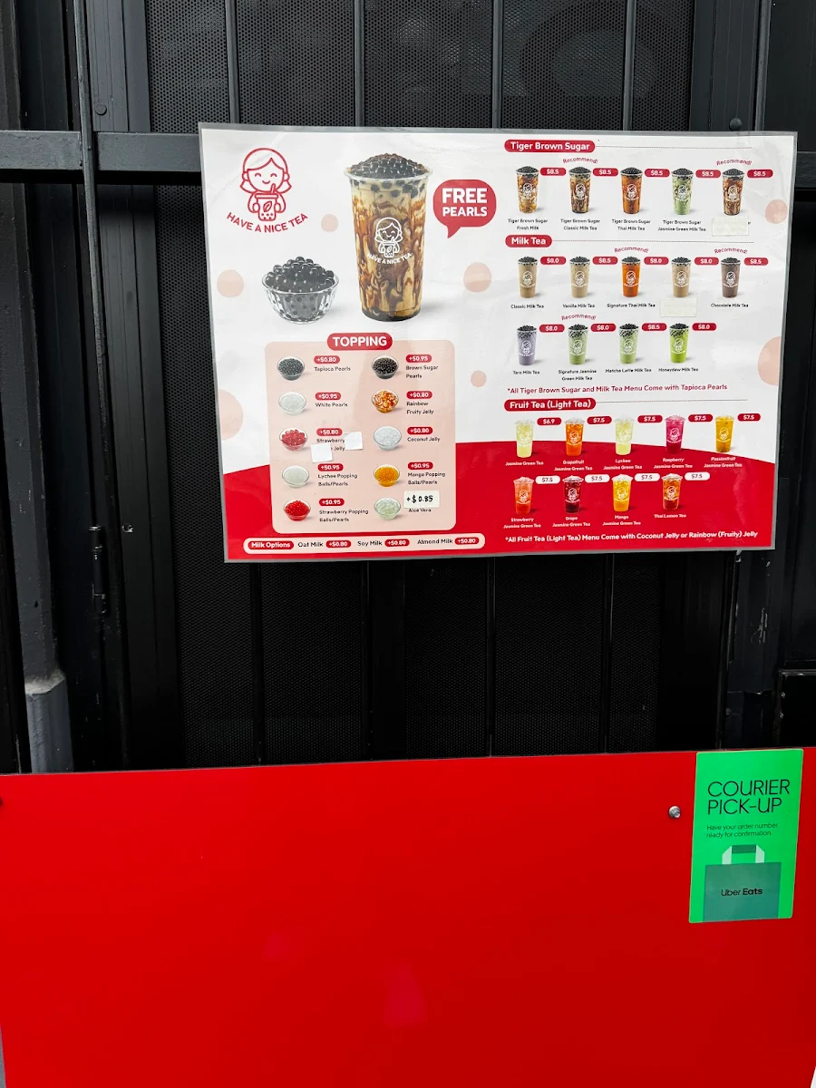Menu, HAVE A NICE TEA
