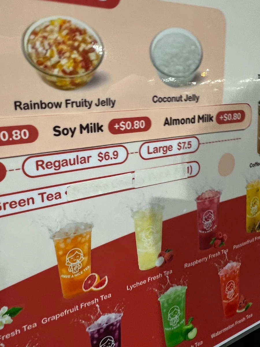 Menu, HAVE A NICE TEA