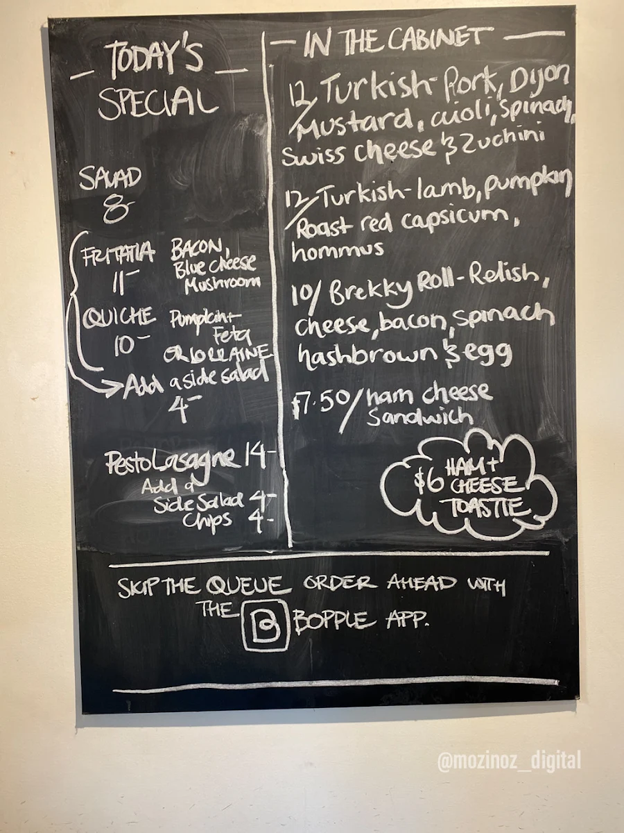 Menu, Botero Cafe & Roastery