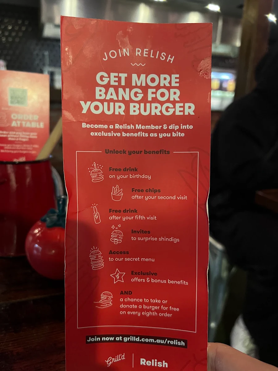 Menu, Grill'd Burgers - Southern Cross