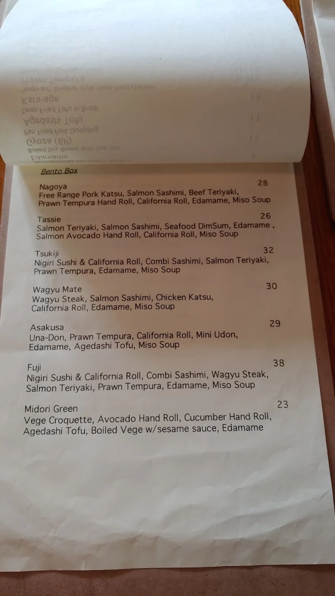 Menu, Tago-an