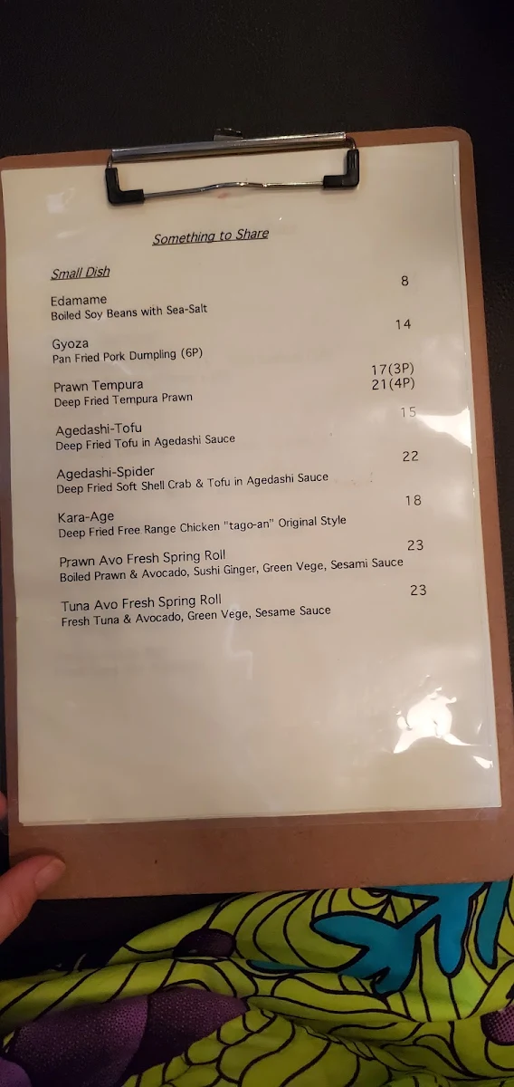 Menu, Tago-an
