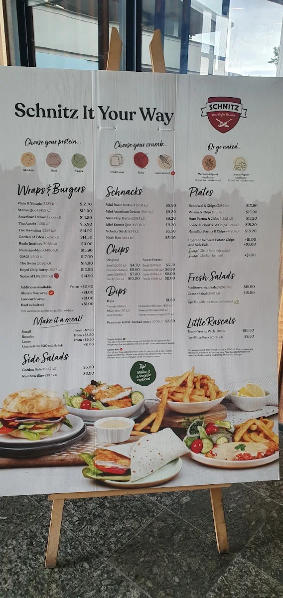Menu, Schnitz Orion Springfield