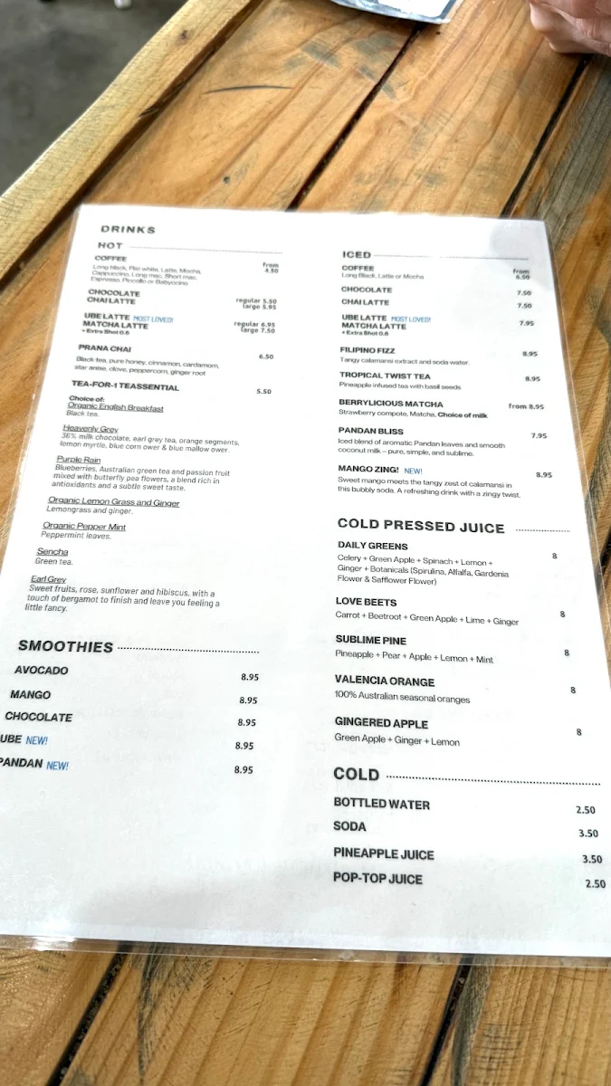 Menu, Pala5