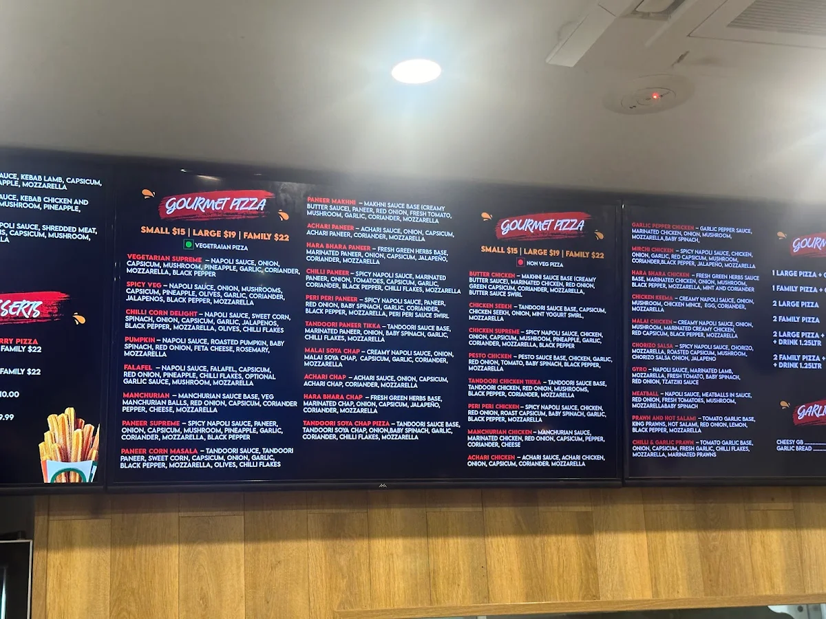 Menu, PIZZA CLUB TARNEIT