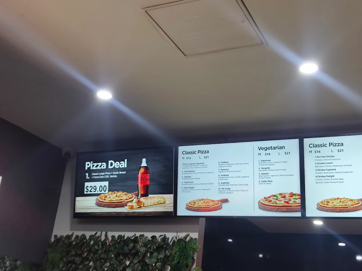 Menu, Memo's Pizza and Kebab - Greenacre