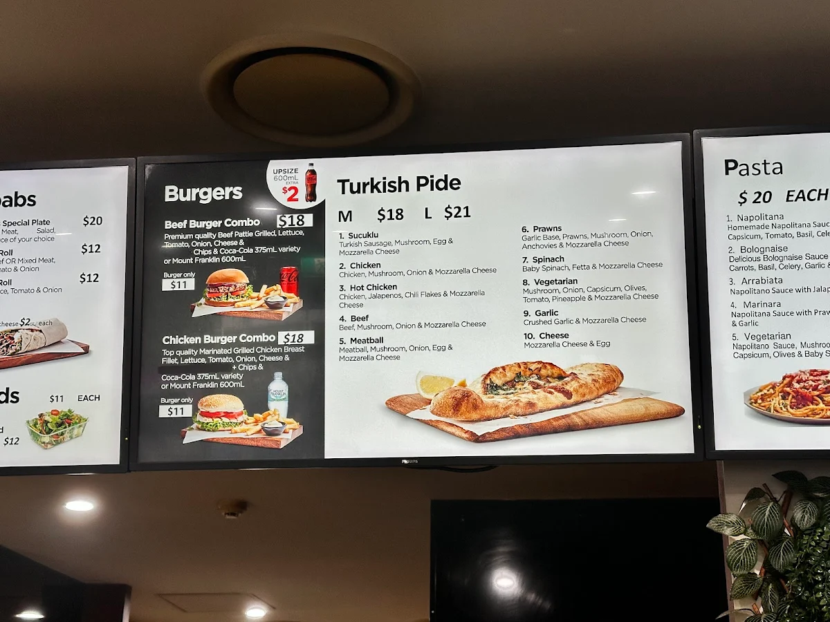 Menu, Memo's Pizza and Kebab - Greenacre