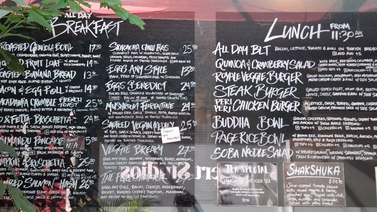 Menu, Page 27 Cafe