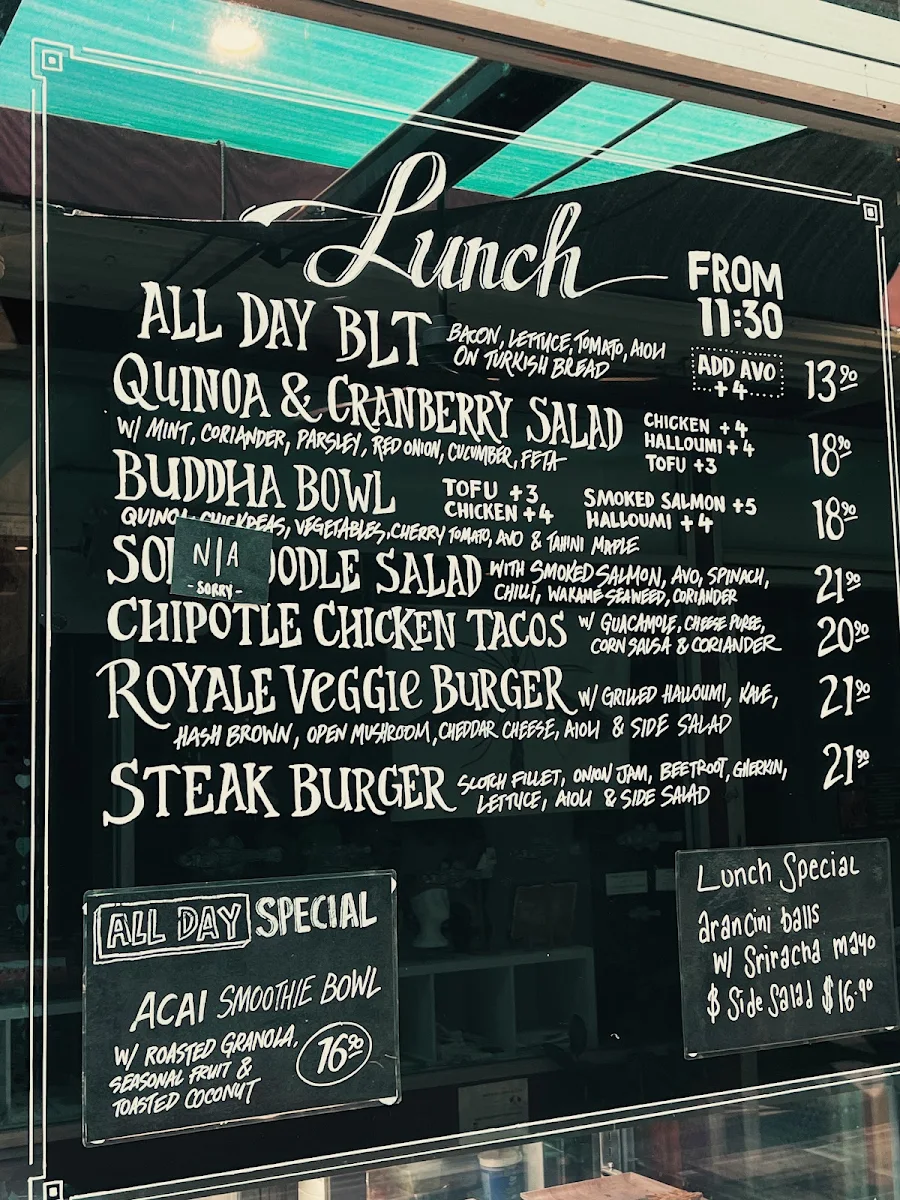 Menu, Page 27 Cafe