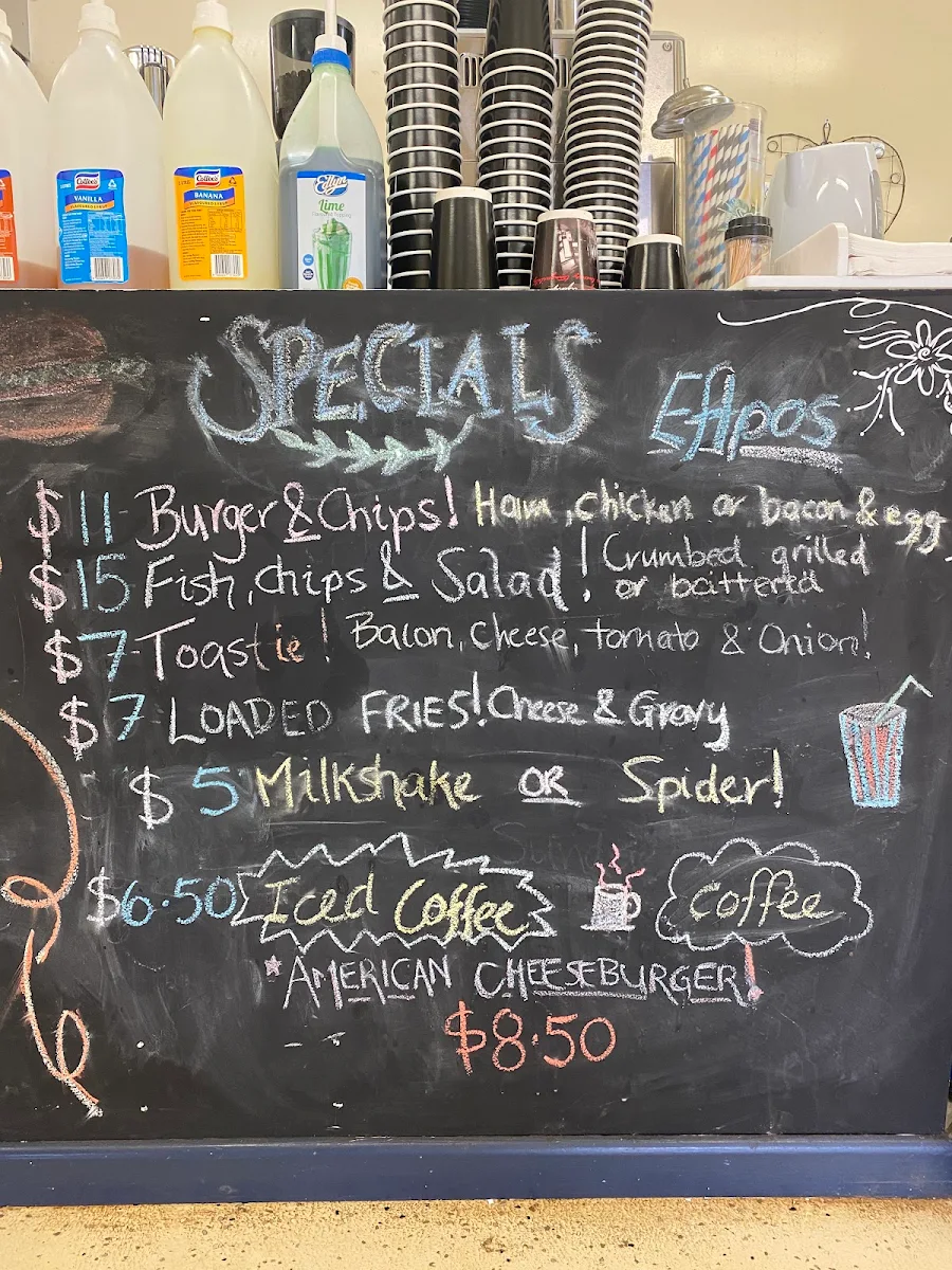 Menu, Millstream General Store