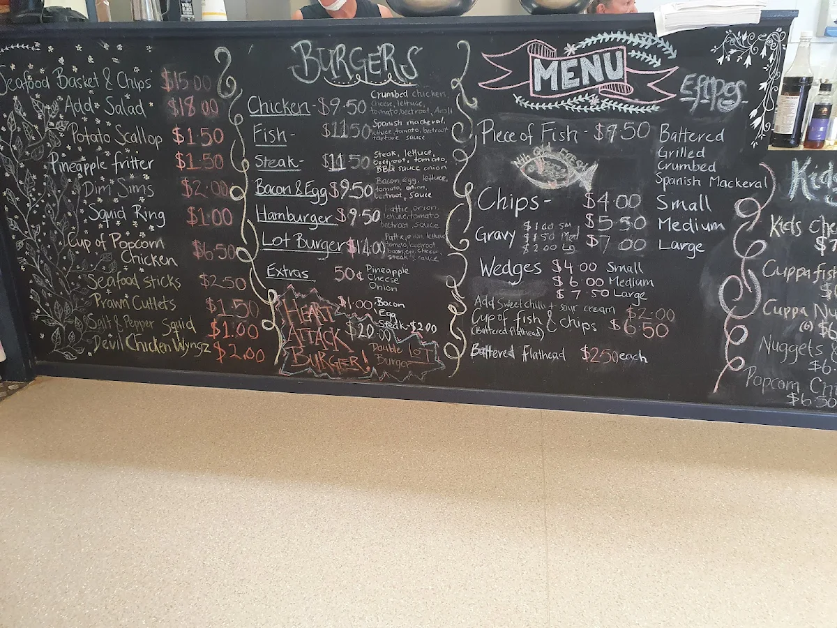 Menu, Millstream General Store