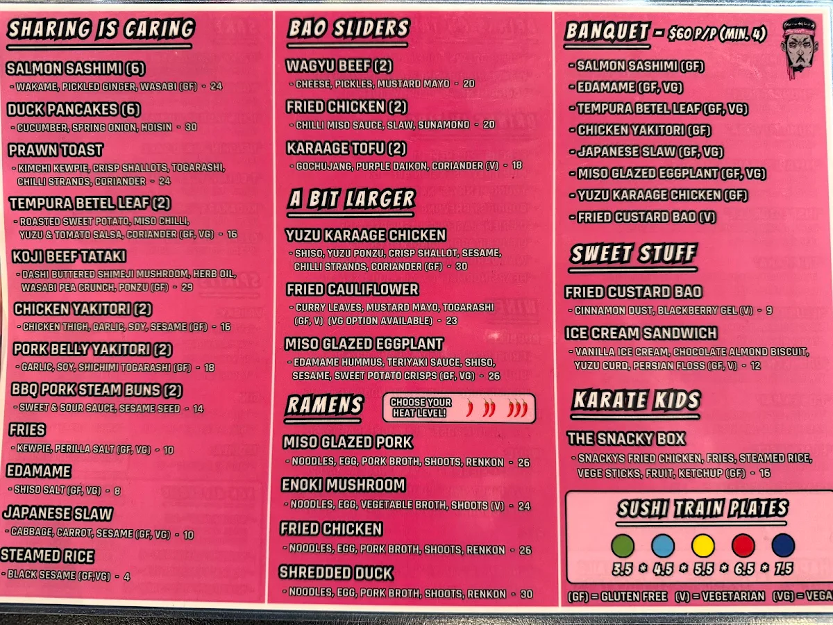 Menu, Snacky Chans