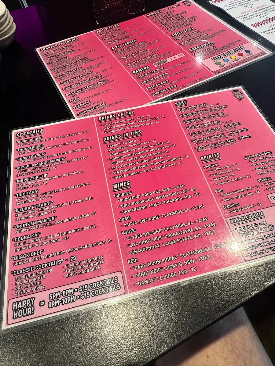 Menu, Snacky Chans
