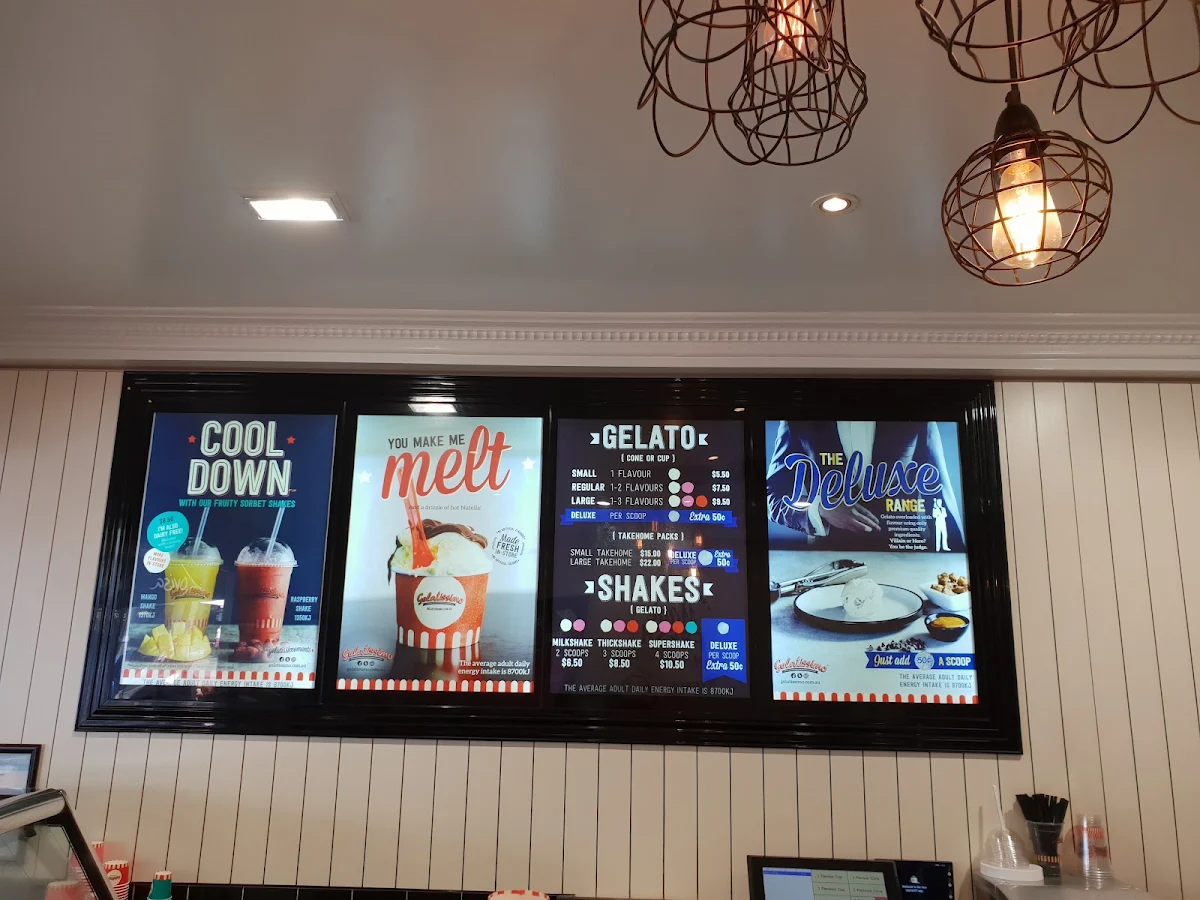 Menu, Gelatissimo Surfers Paradise