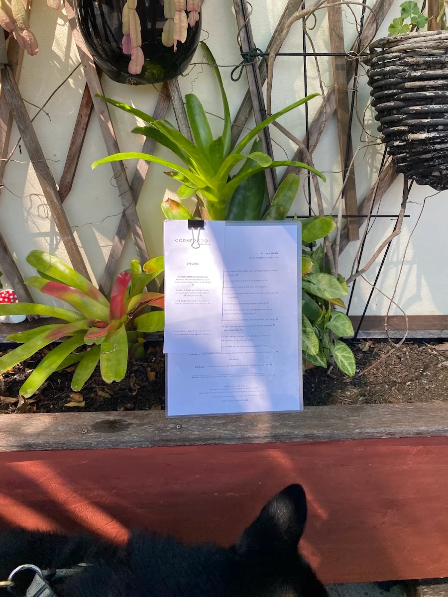 Menu, Corner Stop Espresso Bar