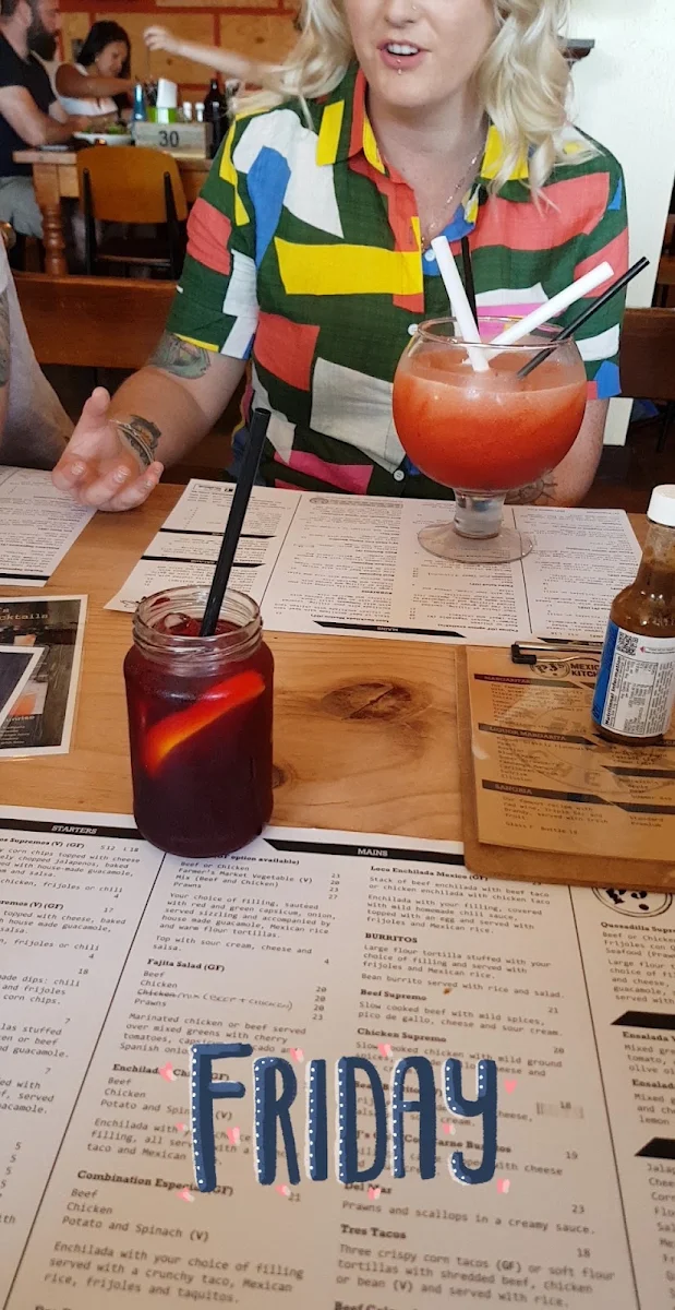 Menu, PJ's Mexican Kitchen Mitcham