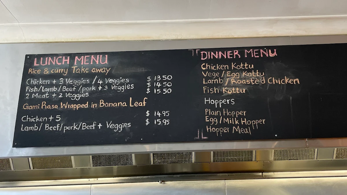 Menu, Gami Rasa Restaurant