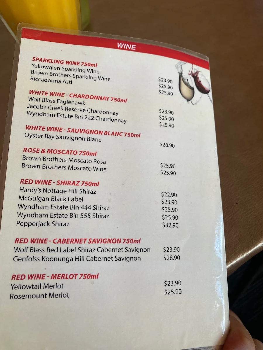 Menu, Tin Cheung Chinese Restaurant