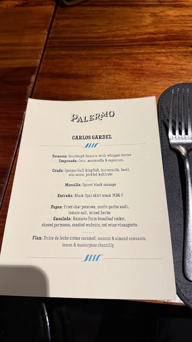 Menu, Palermo