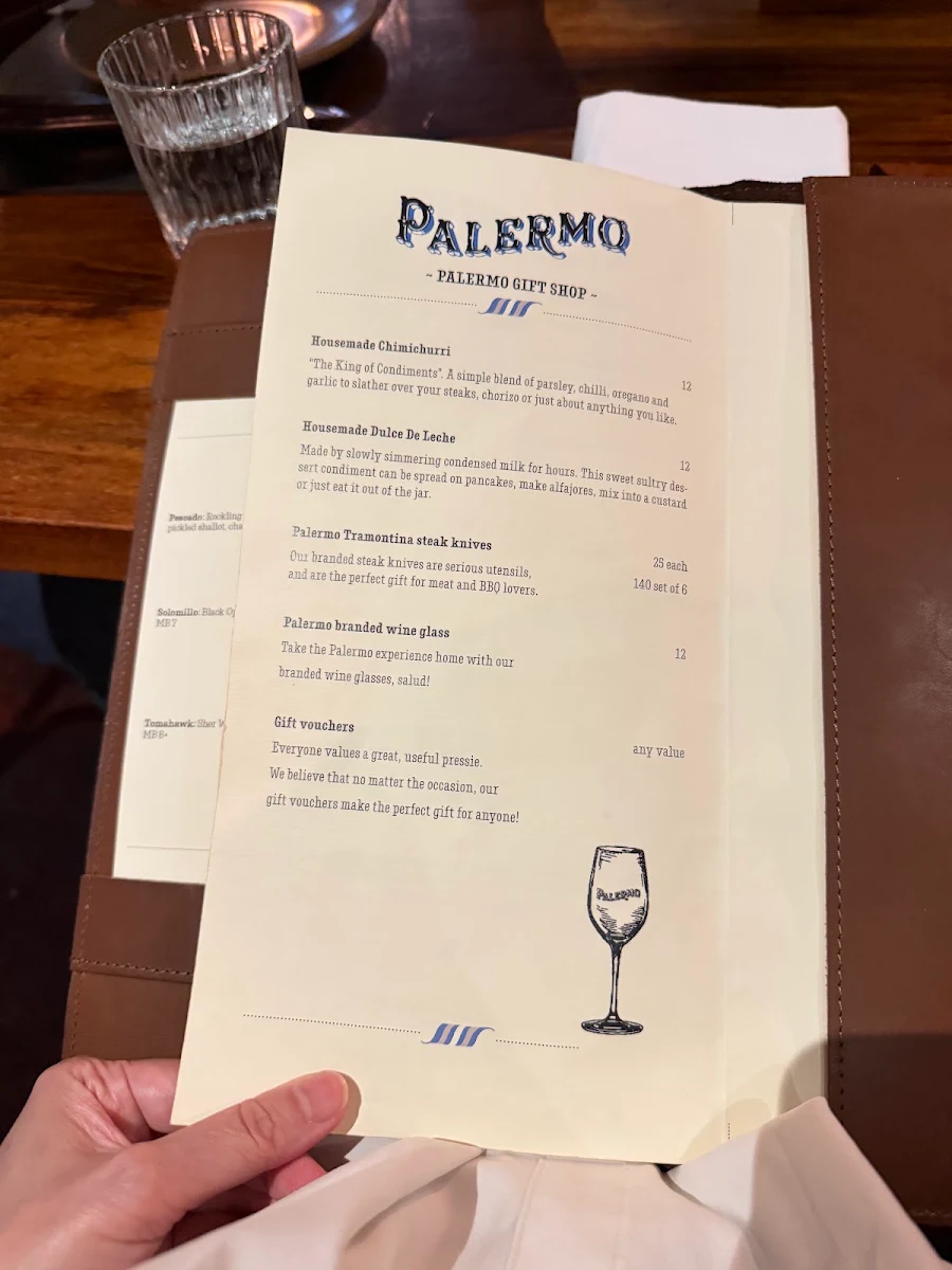 Menu, Palermo
