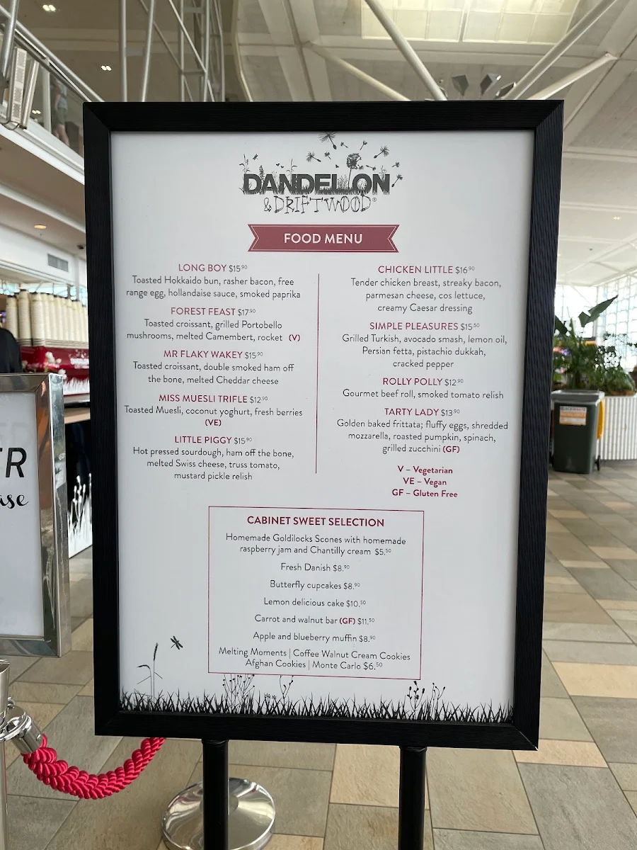 Menu, Dandelion & Driftwood
