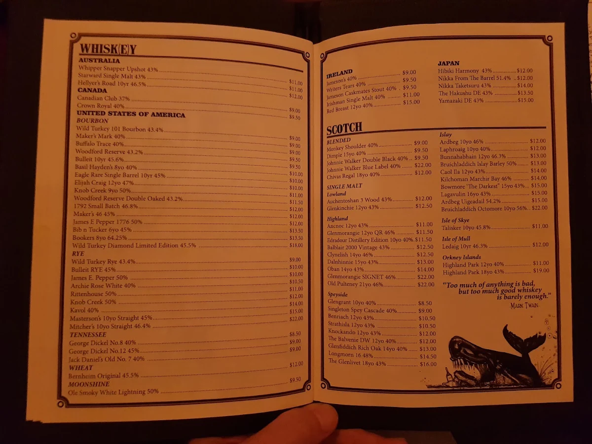 Menu, Canvas Club