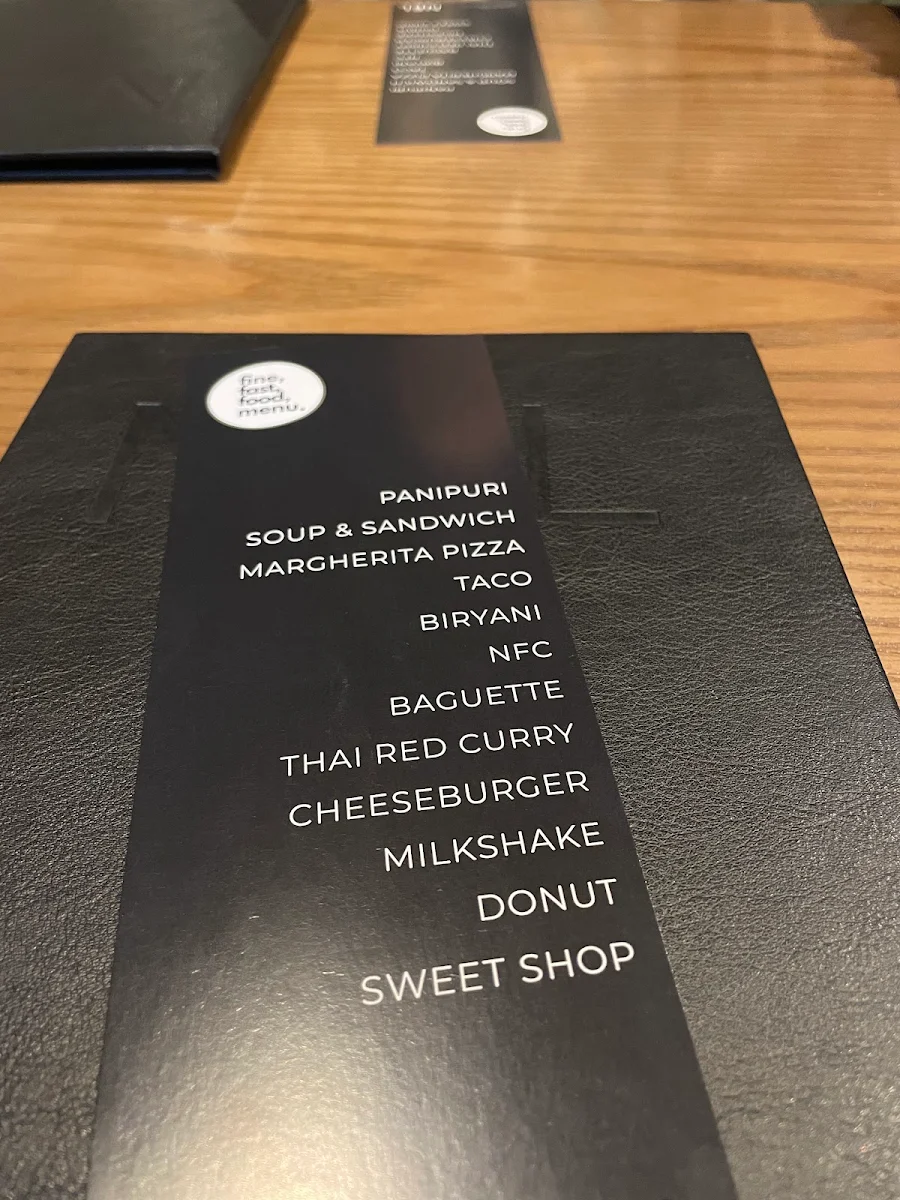 Menu, NEL Restaurant
