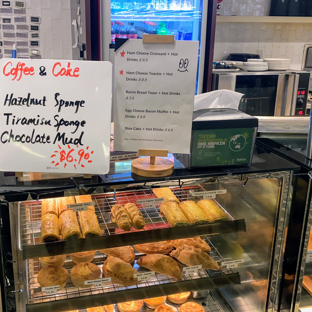 Menu, Square Cafe Mawson Lakes