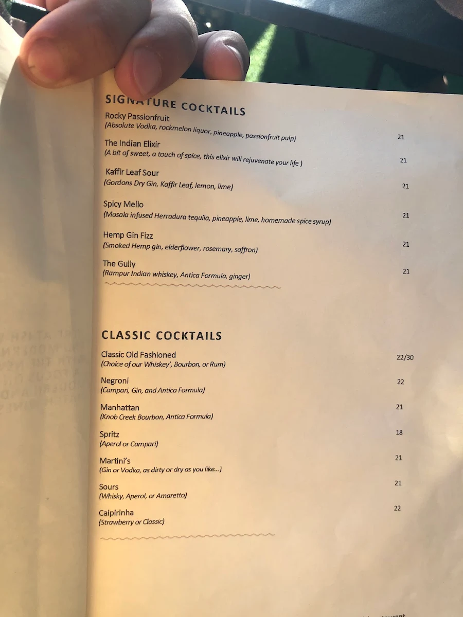 Menu, ISH